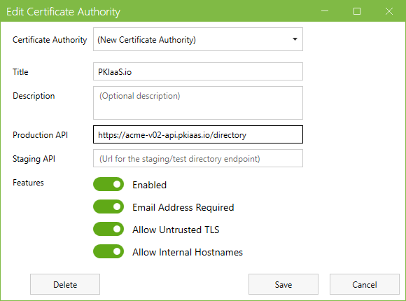Create Certificate Authority